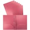 Better Office Products 2 Pocket Heavyweight Plastic Folder Portfolio With Prongs, Letter Size, Pink, 24PK 86616 - alternate 1